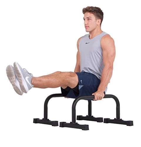 Push up Stand Parallel Bars Parallettes 12x24 inch Non-Slip with Integrated