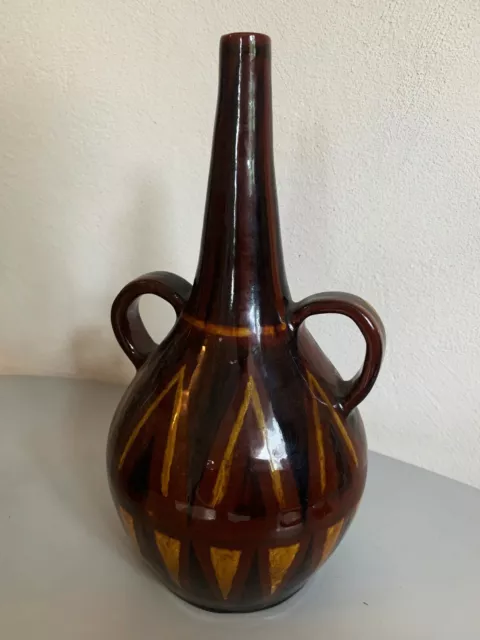 Vase gourde céramique a identifier signé AR Annette Roux ? vintage dlg Capron