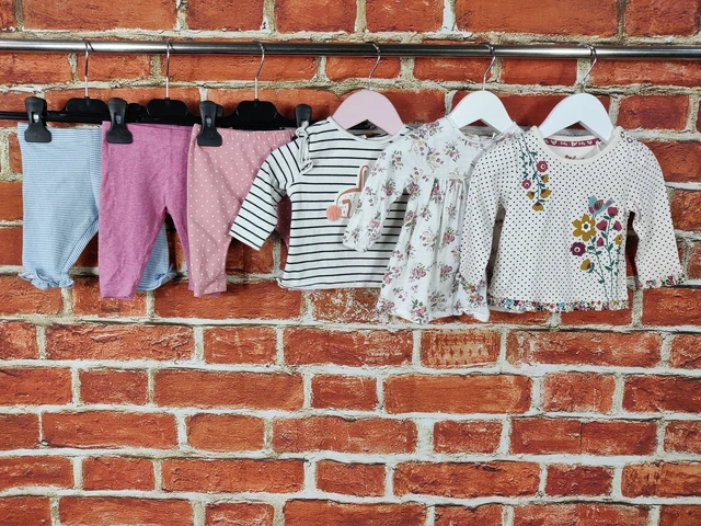Maglietta Camicetta Floreale Bambina Bundle Età 0-3 Mesi Next Tu Leggings Top 62Cm