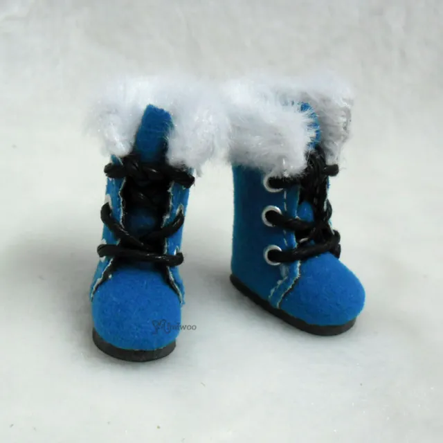 SBB020BLE  2.2cm Shoes Plushy Boots Blue fit Middie Blythe Obitsu 11cm Doll