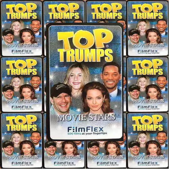 Top Trumps Single Cards Filmflex Movie Stars Film Celebrities - Various (FB3)