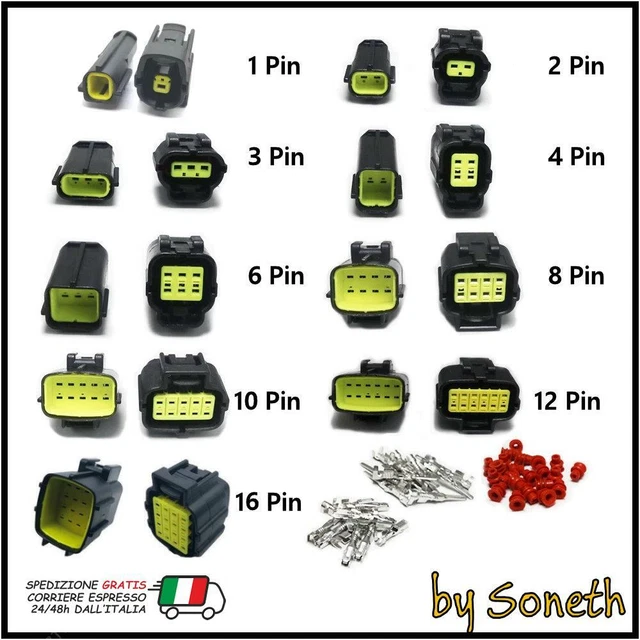 CONNETTORE SPINA AUTOMOTIVE JWPF JST AUTO MOTO BARCA CAMION 2,0mm 2 3 4 - Foto 5