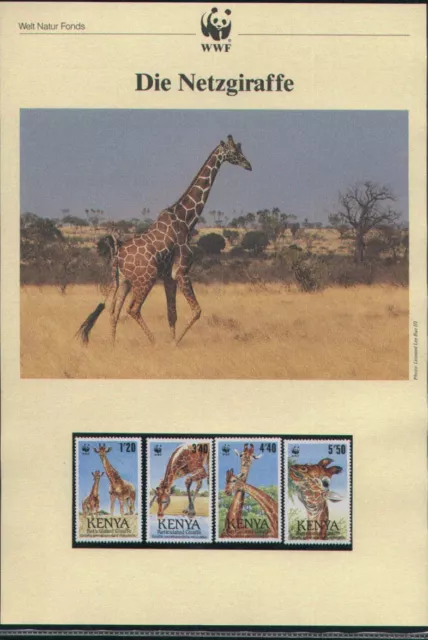 WWF, WNF Kapitel - KENIA, Netzgiraffe,  1989