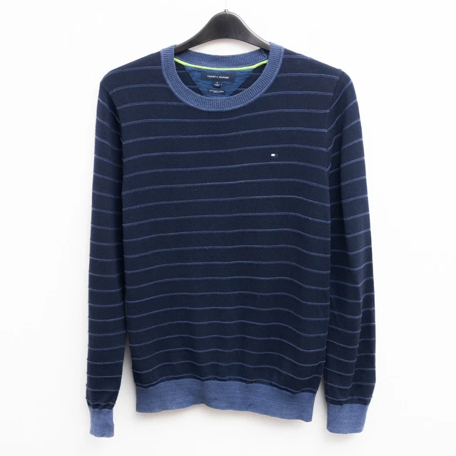 Maglione Impulso Blu a Righe - Tricot trattamento idrorepellente Made in Italy