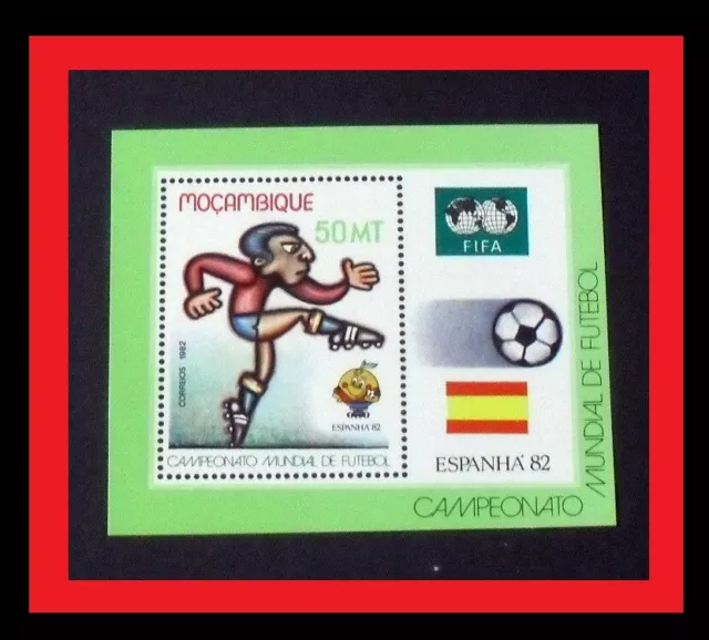 092. Mozambique 1982 Imperf M/S Fifa World Cup Football. Mnh