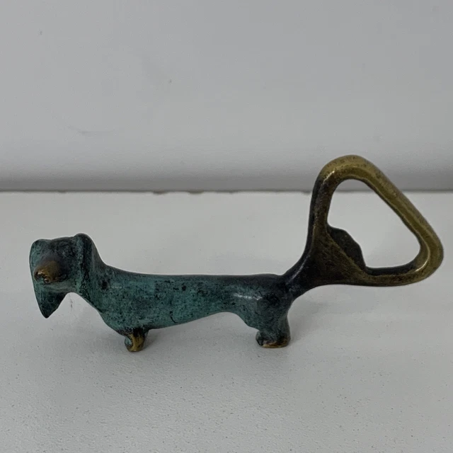 Vintage Dachshund Dog Hakuli Israel Metal Bottle Opener P417