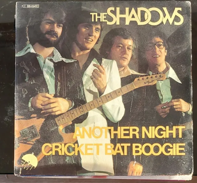 The Shadows, another night / cricket bat boogie, SP - 45 tours 1977