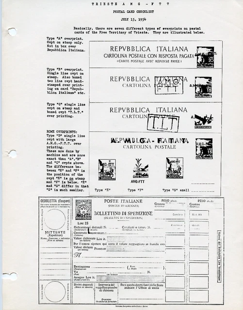 ITALY-TRIESTE 5, 1948 12 l PLANTING, AMG FTT, POST CARD (PC6A), MNH  (IT129) 4