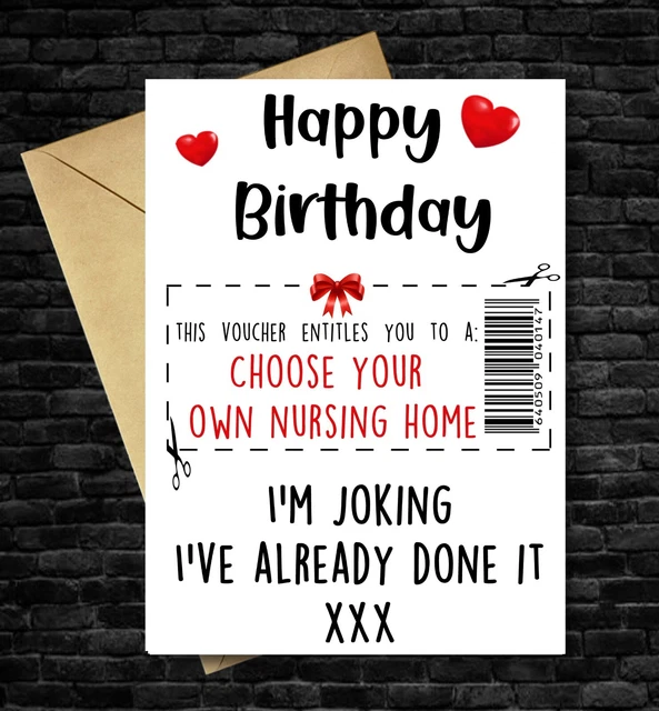 FUNNY BIRTHDAY CARD Joke Rude Cheeky Humorous Dad Mum Friend Wife ...