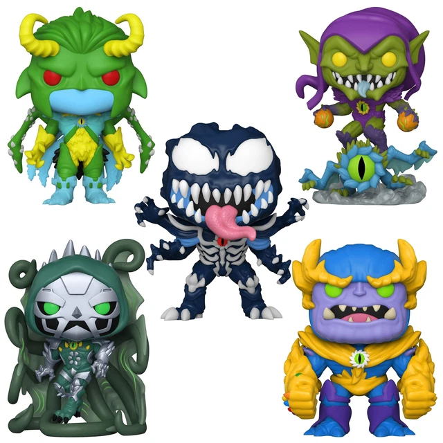 Funko Pop Lotto Pacchetto Di 5 Marvel Monster Cacciatori - Loki, Thanos, Venom &