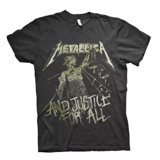 Official Metallica T Shirt And Justice For All Vintage Rock Metal Band Tee Mens