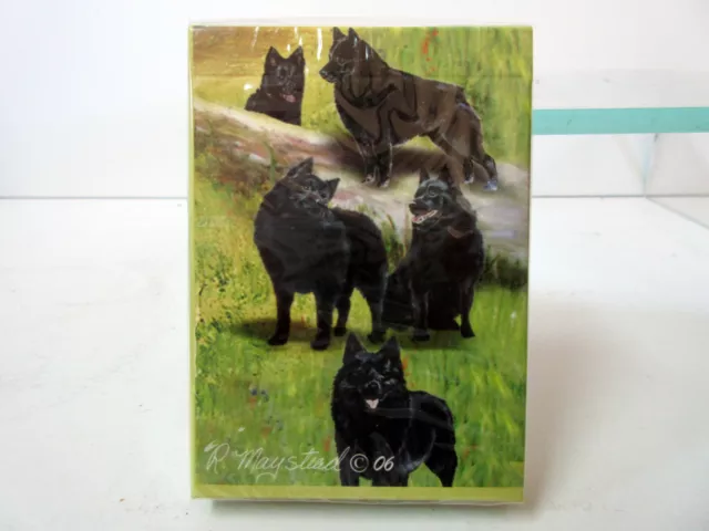 New Schipperke Playing Cards Deck of Card By Ruth Maystead (5 Schipperkes Dogs) 2