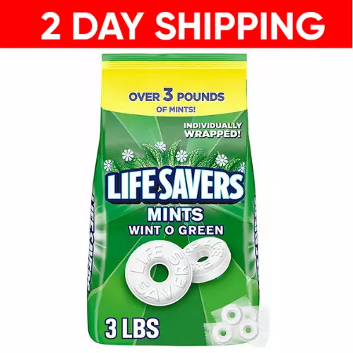 Life Savers Wint-O-Green Breath Mints Bulk Hard Candy, Party Size (53.95 oz.)