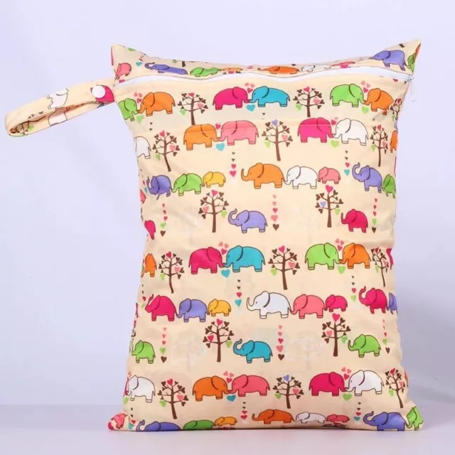 Reusable cloth nappy diaper wet swimmer double zipper bag 3