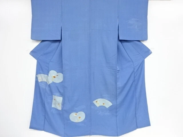 44775# Japanese Kimono / Antique Kimono / Embroidery / Ume & Kiku With Flowe