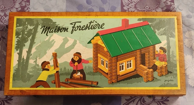 JEUJURA MAISON FORESTIÈRE en bois 1960 nombreuses pièces + notice + 2