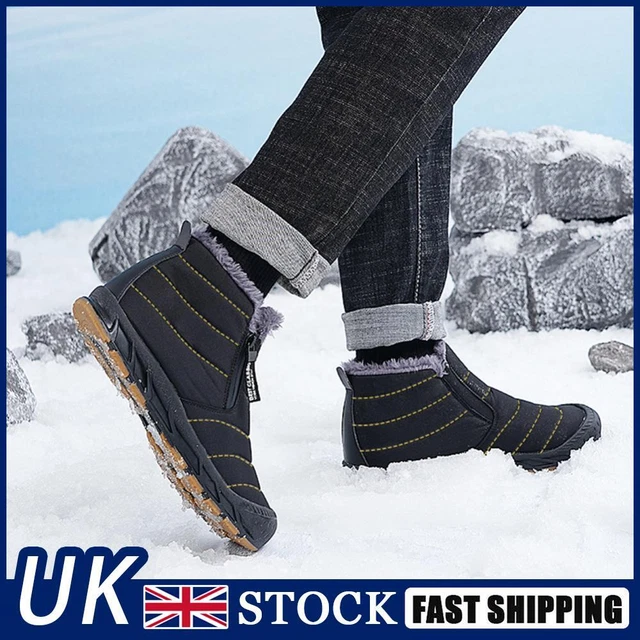 FUR LINED SNOW Boots Short Shaft Boots Lightweight Men for Winter