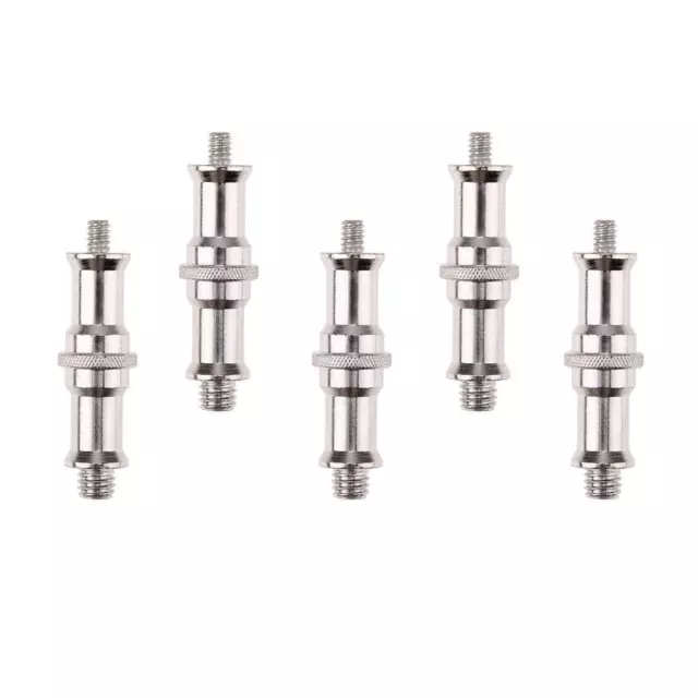 5x 1/4" to 3/8" Spigot Stud Male Tripod Screw Adapter for Flash Light Stand