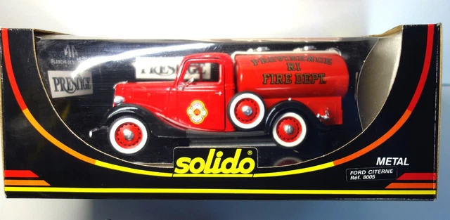 Camion Citerne Ford Solido Prestige 1/18, Quaker State, Vert Et Blanc (occasion, Boîte Abîmée)