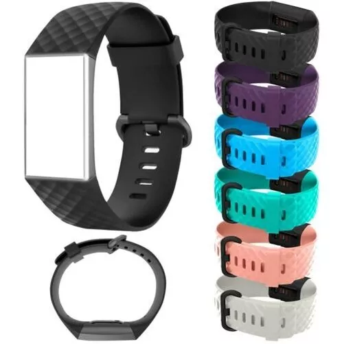 Silicona Brazalete Deportivo para Fitbit Charge 3/4 Pulsera Reemplazo TPU Banda