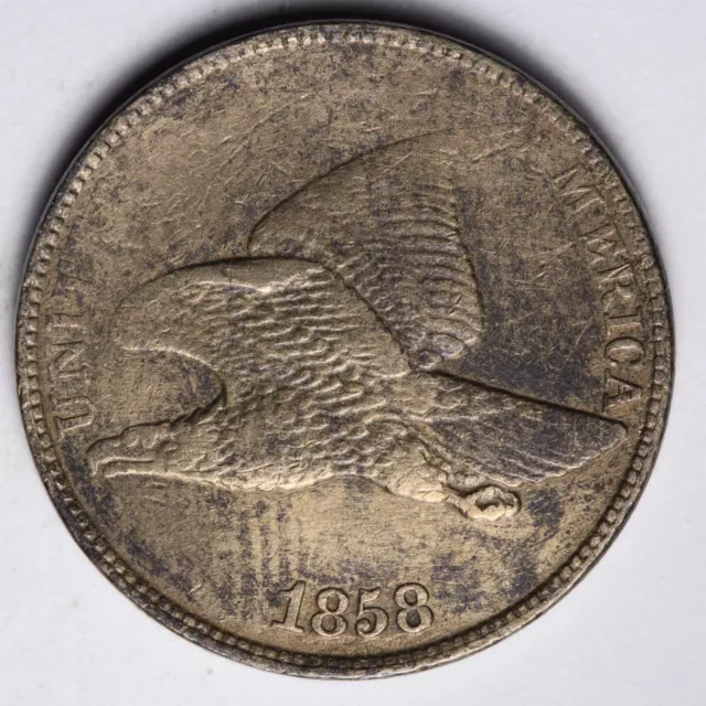 1858 F.E. L.L. Flying Eagle Cent Penny CHOICE XF+ E292 T