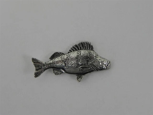 Perca Pin de Solapa Pescado Regalo Agujón Sombrero Adorno Nuevo