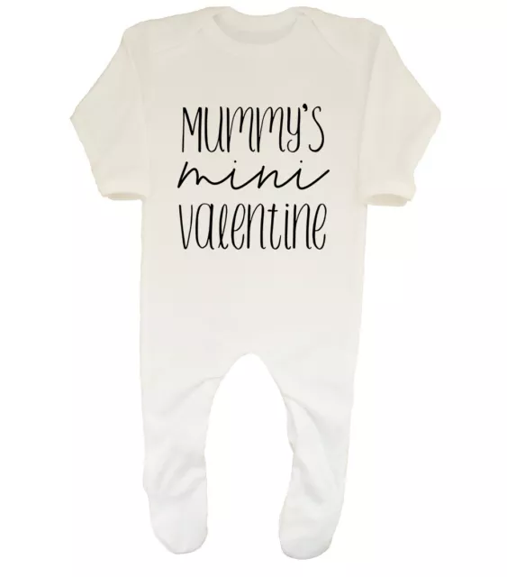 Mummy's Mini Valentine Boys Girls Baby Grow Sleepsuit