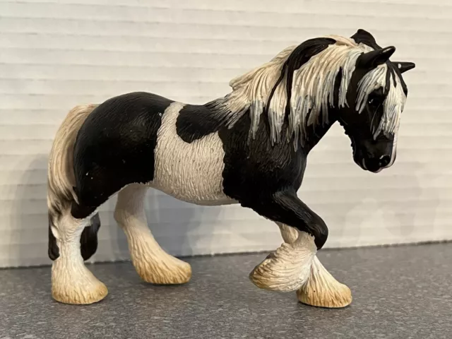 Schleich 2003 Tinker Mare Horse Black White Clydesdale RETIRED 13279