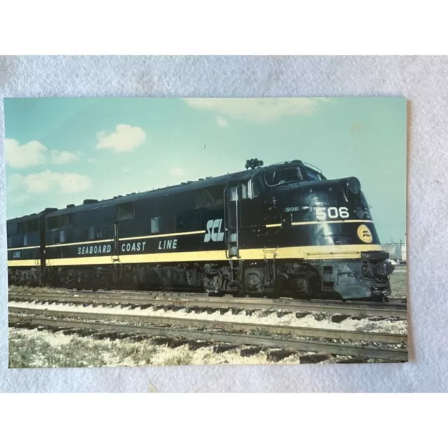 Vintage Railroad Photograph Seaboard Coast Line No. 506 Engine
