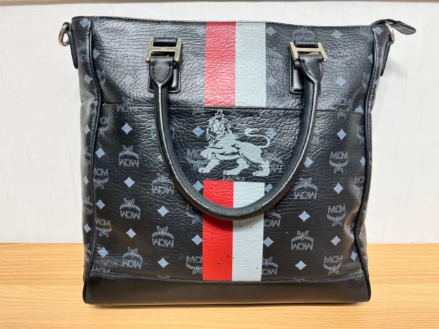 100% Authentic MCM Black Messenger Hand  Bag