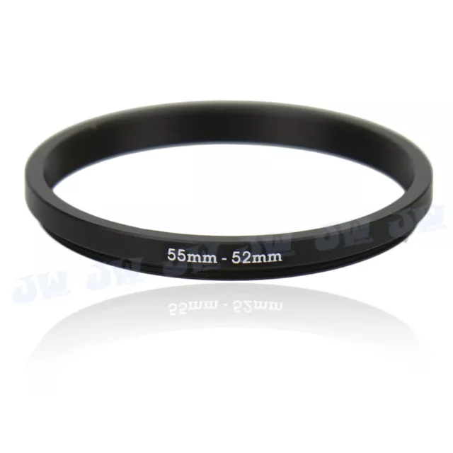 55-52mm Step-Down Metal Adapter Ring/55mm Lens to 52 mm UV CPL Accessory