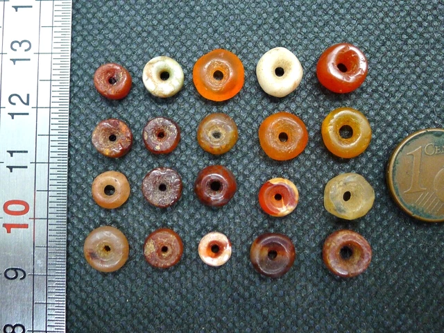 Lot De Perles Africaines Anciennes En Pâte De Verre - Pour Création Ou Collection