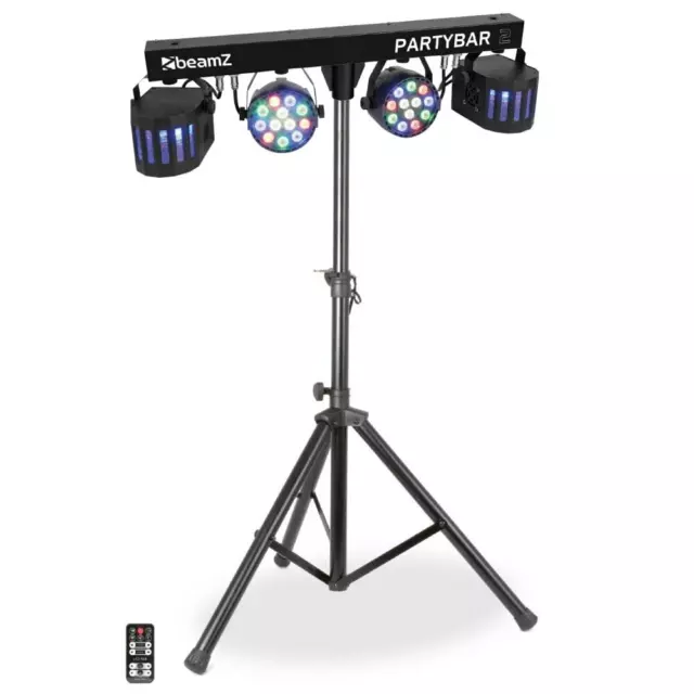 Par Cans LED RGBW Derby Stage Lights 4 Bar Auto DMX Remote Tripod Party DJ disco