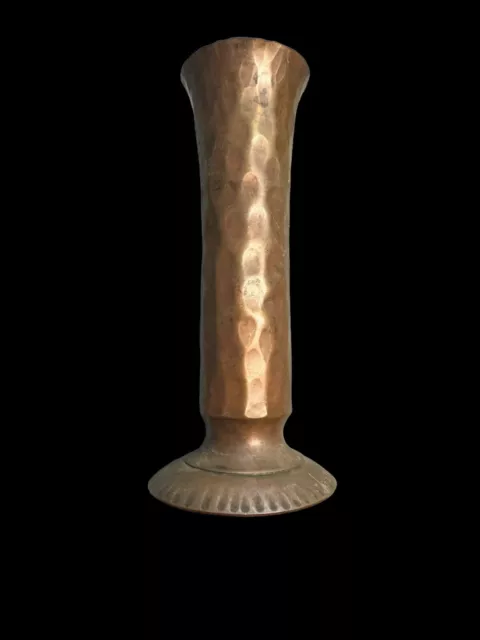 Roycroft Copper Bud Vase Hand Hammered 7 Inches Antique Vintage Rare Metal vesel
