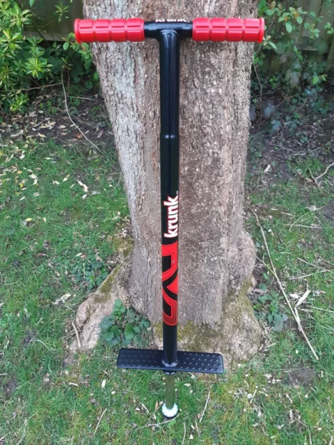 Krunk Pogo Stick, Red and Black, Great Condition, Glossy Finish, Sturdy, 8+