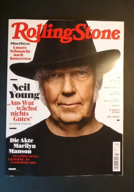 Rolling Stone No. 328 Februar (Février) 2022, Cover : Neil Young. Avec Revue CD