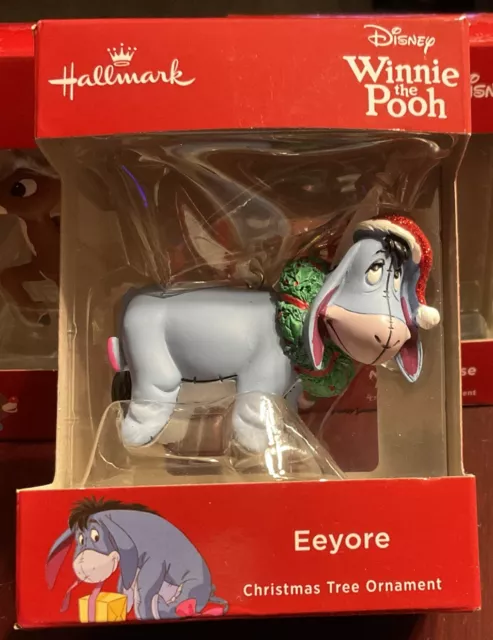 Hallmark Disney Winnie The Pooh Eeyore With Wreath Christmas Tree Ornament