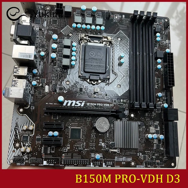 FOR MSI B150M PRO-VDH D3 DDR3*4 LGA1151 HDMI DVI-D VGA 64GB