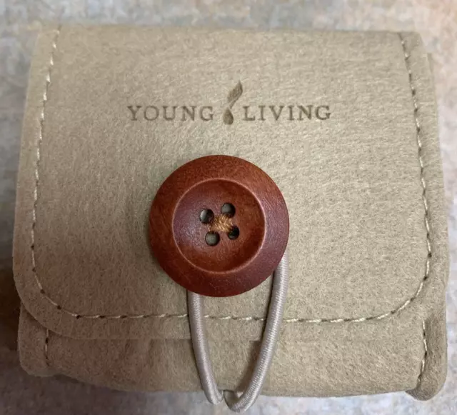 Young Living Essential Oil Button Felt Pouch