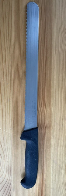 12" Blade Bread Knife LASTING CUT X50CrMOV15 GERMAN STAINLESS STEEL  & Sheath