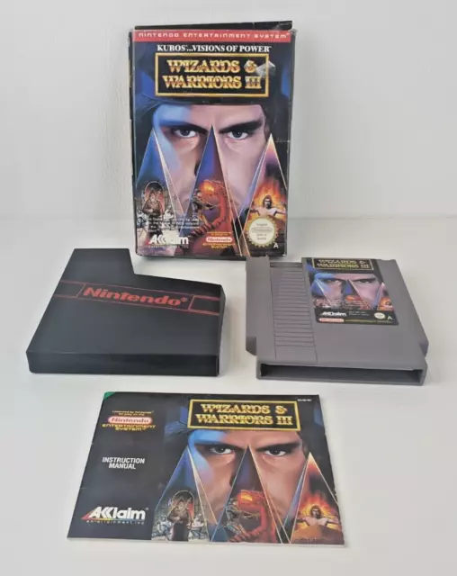 NINTENDO NES WIZARD Warriors III Kuros Vision of Power Acclaim