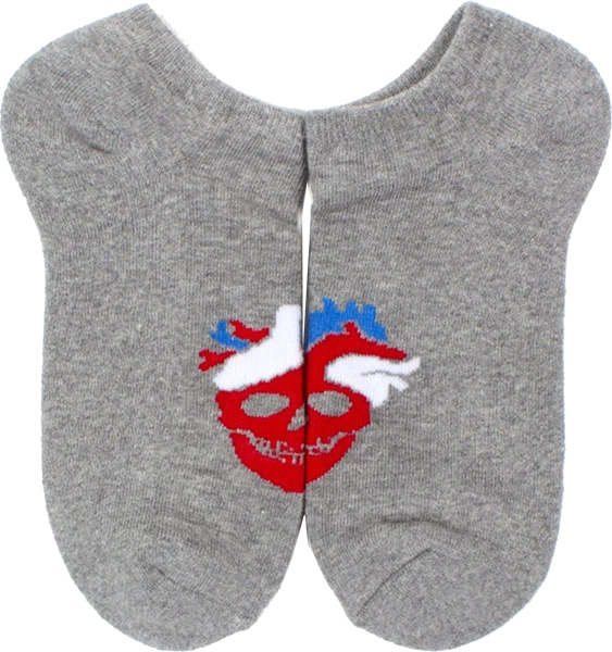 Strangelove Heart Logo No-Show Socks Grey