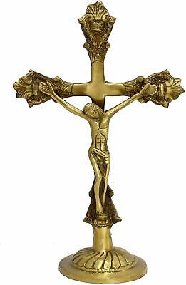 Laiton Jésus Christ Croix Catholique Crucifix pour Home Église Et Chapelle Décor