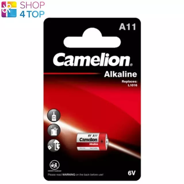 Camelion A11 Alcalin Batteries 6V Non Mercury 38mAh LR11A 1BL Exp 2025 Neuf