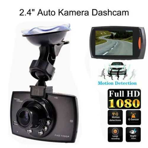 Auto KFZ Dashcam Kamera 1080P Full HD 2.4" Recorder Camera Carcam mit Nachtsicht