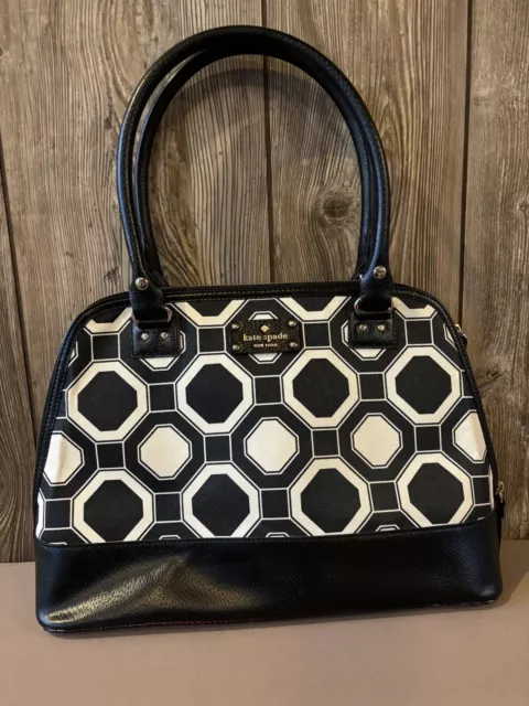 Kate Spade New York  Wellesley Rachelle Satchel black And White