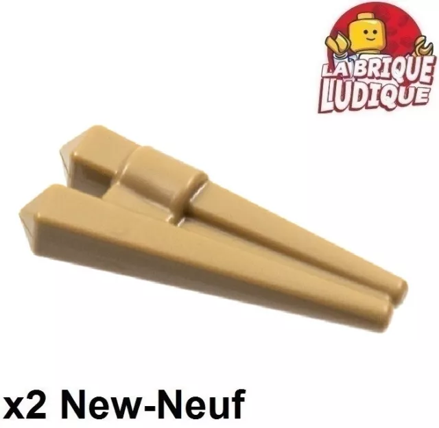 LEGO 2x Minifig Utensilio De Chopsticks Varita China Palo Beige Oscuro 79735 New