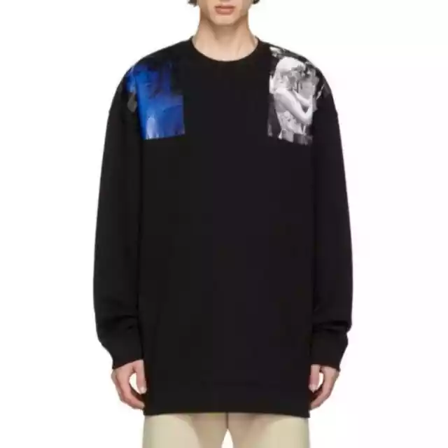 NWT Raf Simons Black Oversized Patches Sweatshirt Size M