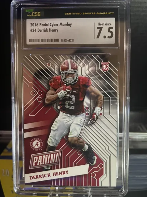 2016 Panini Cyber Monday #34 Derrick Henry RC Alabama CSG Near Mint+ 7.5