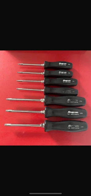 SNAP-ON TOOLS USA 7pc BLACK Hard Grip Torx Screwdriver Set SDDTX70A £73 ...